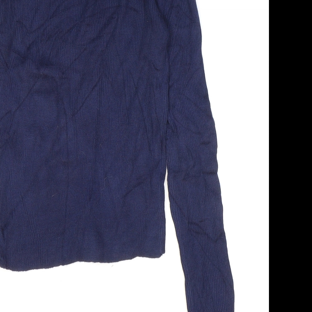 Womens UK Size 4 H&M Blue Pullover Jumper