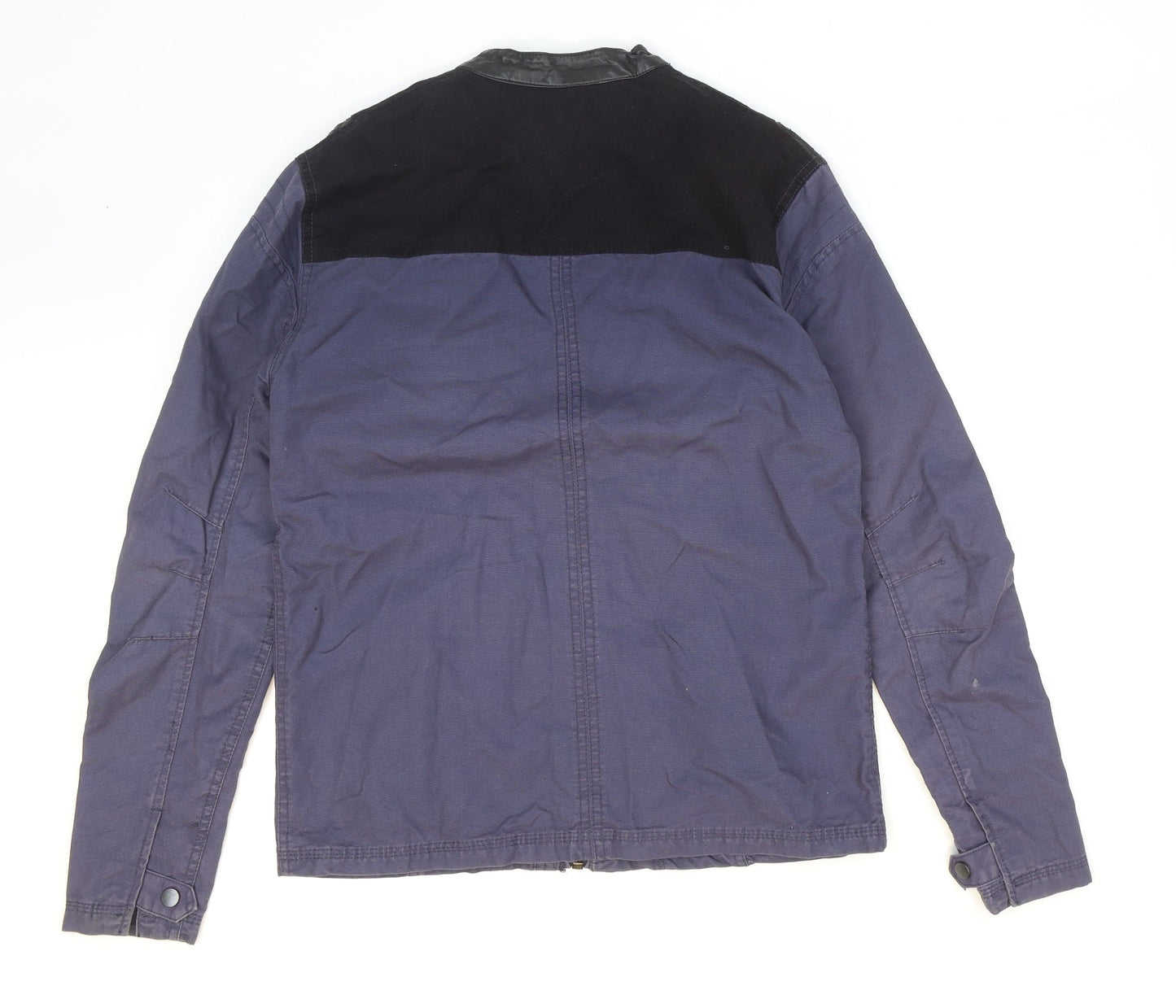 Mens UK Size S River Island Blue Biker Coat