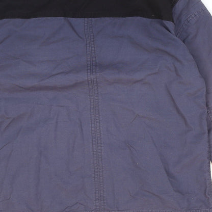 Mens UK Size S River Island Blue Biker Coat