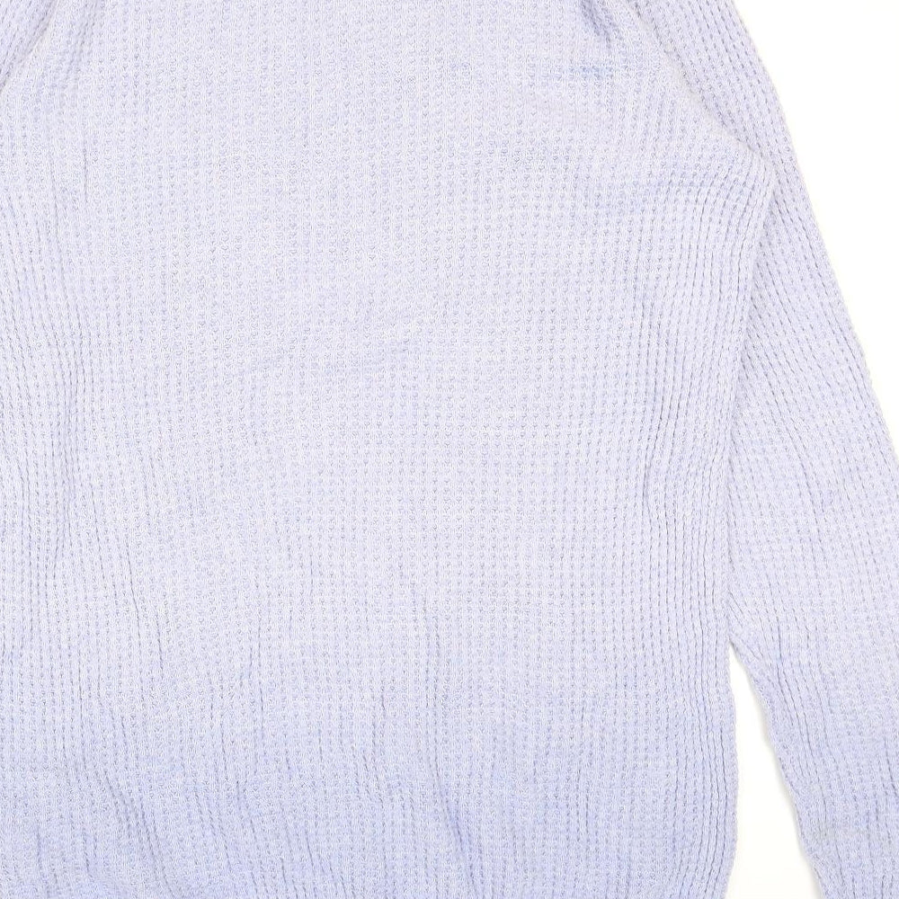Primark Womens Blue Round Neck Cotton Pullover Jumper Size S