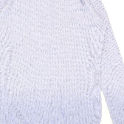 Primark Womens Blue Round Neck Cotton Pullover Jumper Size S