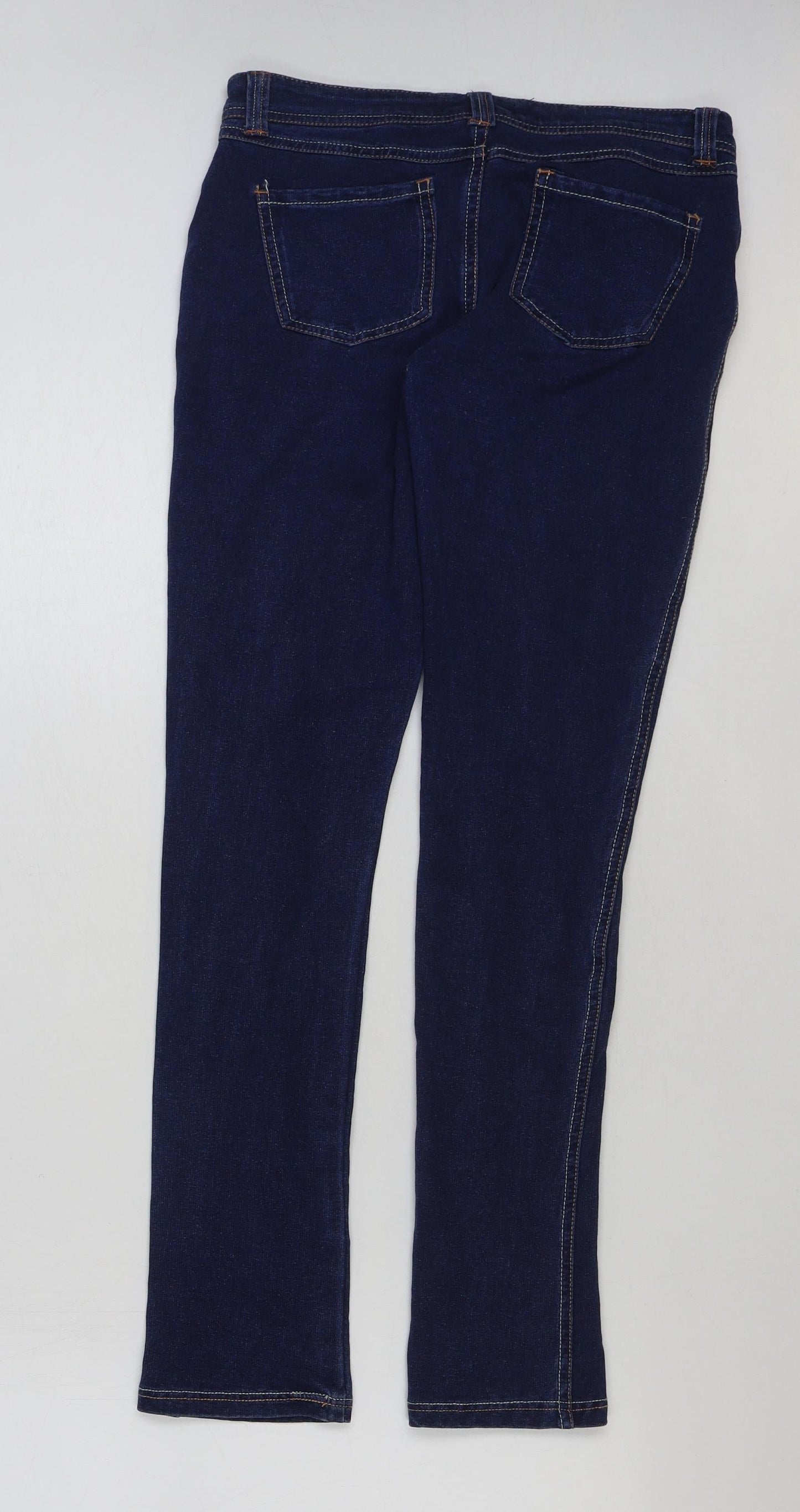 C.USA Womens Blue Cotton Jegging Jeans Size M L29 in Regular Button