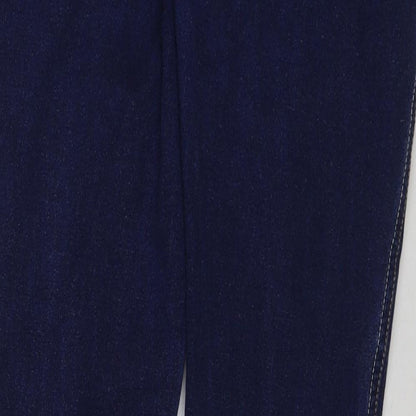 C.USA Womens Blue Cotton Jegging Jeans Size M L29 in Regular Button