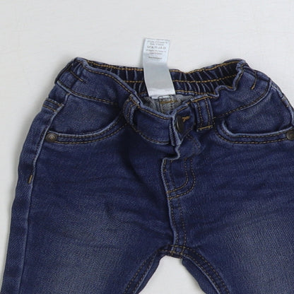 George Boys Blue Cotton Jeans Size 0-3 Months Pullover