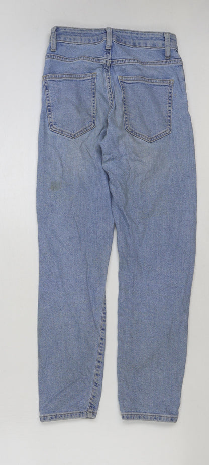 New Look Girls Blue Cotton Straight Jeans Size 10 Years Regular Button