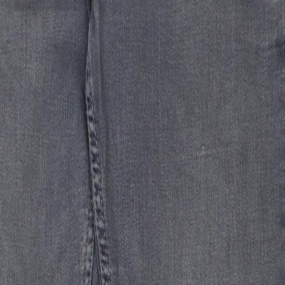 Zara Womens Grey Cotton Skinny Jeans Size 8 L29 in Regular Button