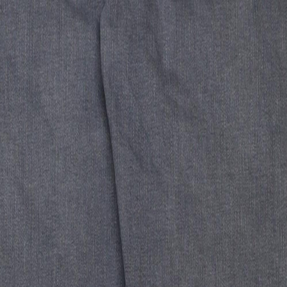 Zara Womens Grey Cotton Skinny Jeans Size 8 L29 in Regular Button