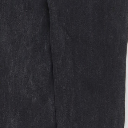Zara Womens Grey Cotton Skinny Jeans Size 8 L27 in Regular Button