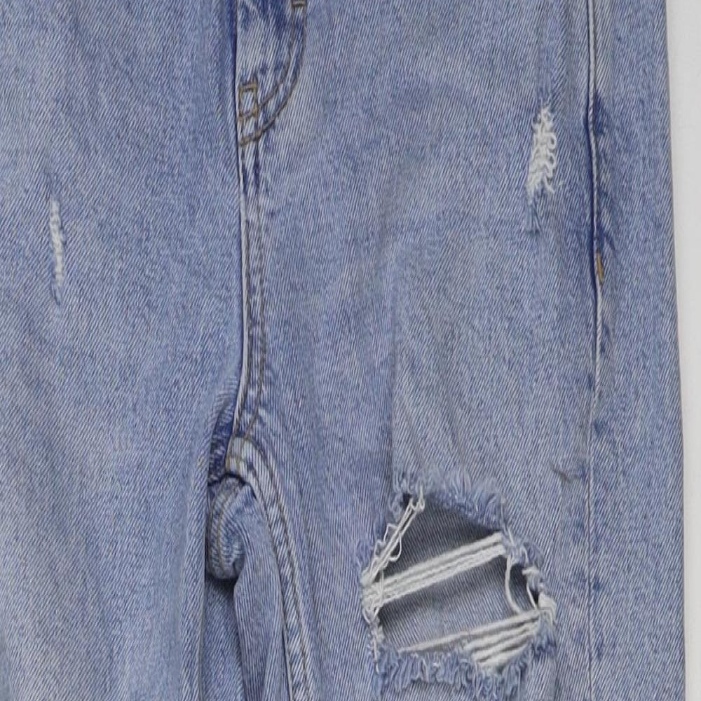 Topshop Womens Beige Cotton Straight Jeans Size 25 in L32 in Regular Button