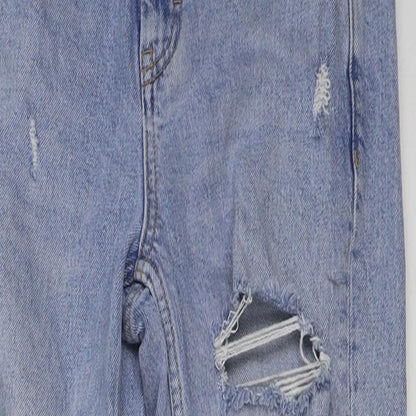 Topshop Womens Beige Cotton Straight Jeans Size 25 in L32 in Regular Button