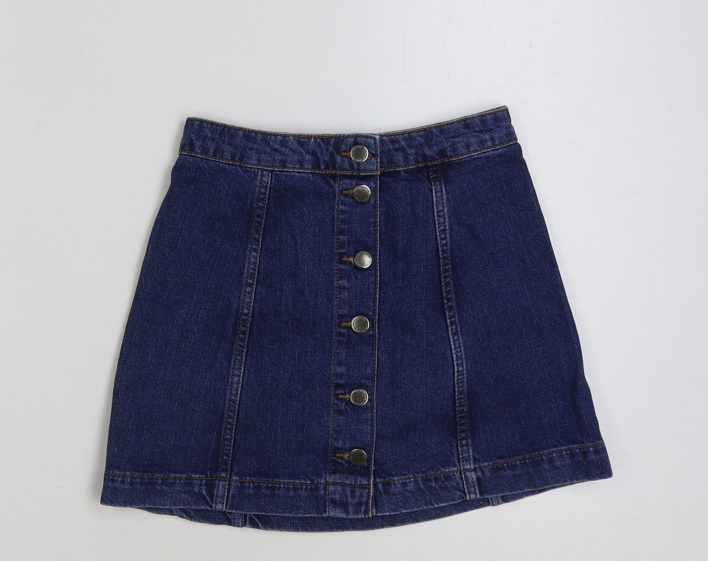 Womens UK Size 6 Topshop Mini Denim Skirt