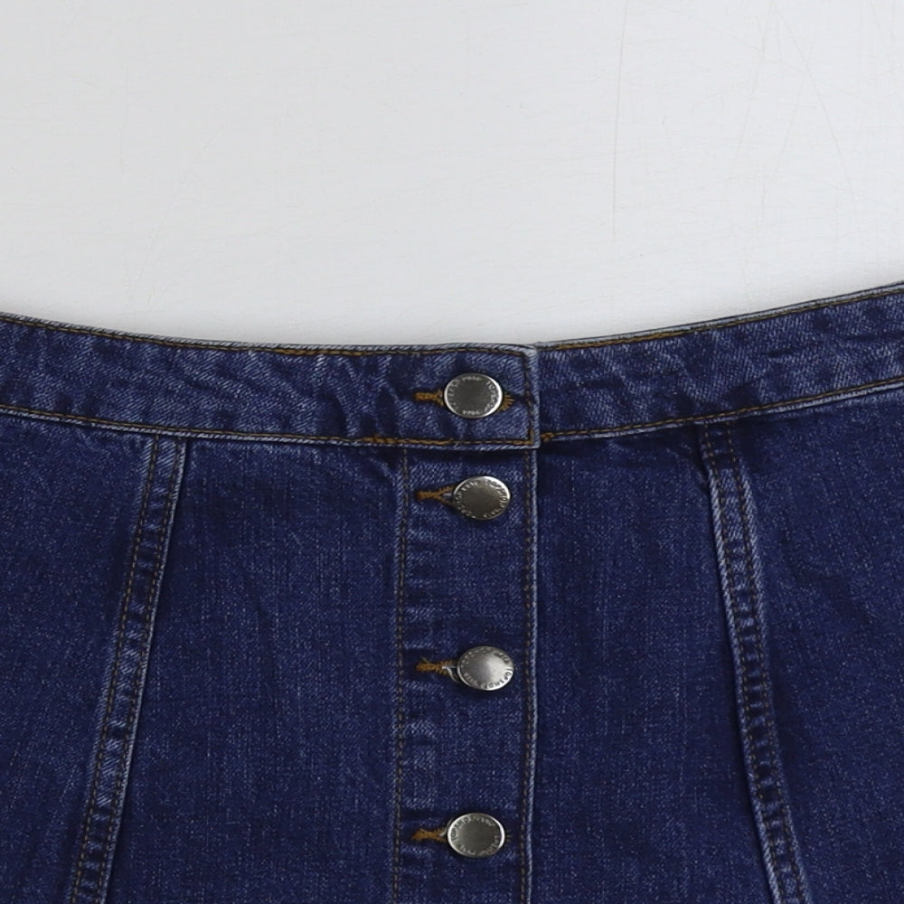 Womens UK Size 6 Topshop Mini Denim Skirt