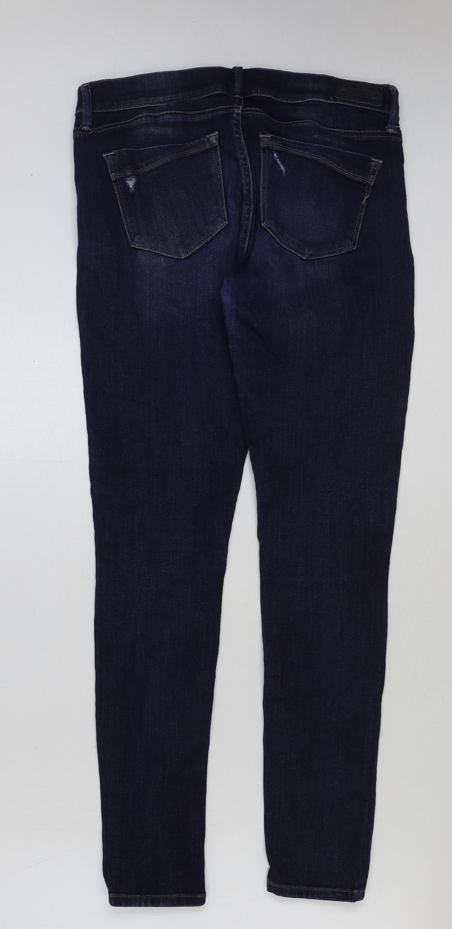 Express Womens Blue Cotton Skinny Jeans Size 8 L30 in Regular Button