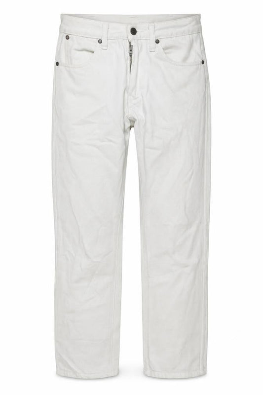 Womens UK Size 29 in Uniqlo Regular Fit Straight White Jeans