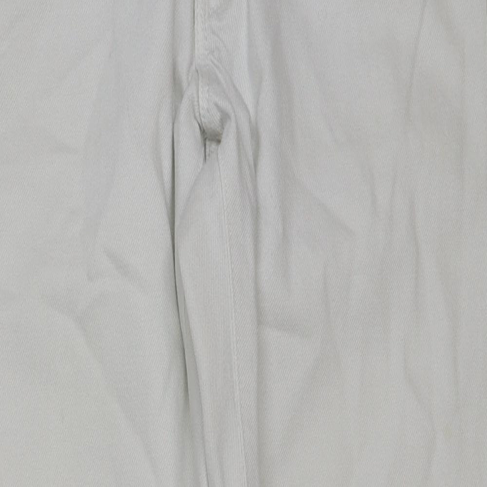 Uniqlo Womens White Cotton Straight Jeans Size 29 in L34 in Regular Buckle