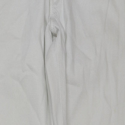Uniqlo Womens White Cotton Straight Jeans Size 29 in L34 in Regular Buckle