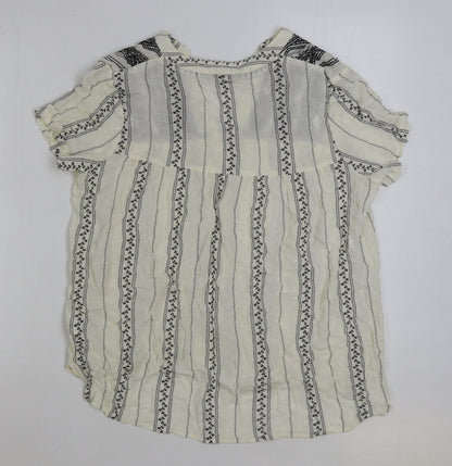 Womens UK Size 14 Principles White Basic Blouse
