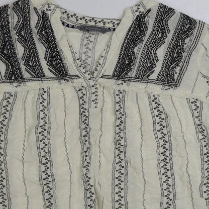 Womens UK Size 14 Principles White Basic Blouse