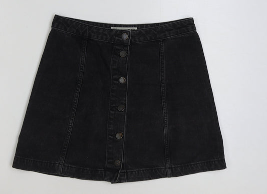 Womens UK Size 28 in Topshop A-Line Denim Skirt