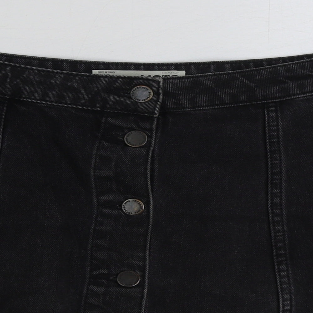Womens UK Size 28 in Topshop A-Line Denim Skirt