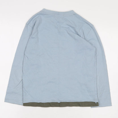 George Boys Blue 100% Cotton Basic T-Shirt Size 6-7 Years Round Neck Pullover - Dragon
