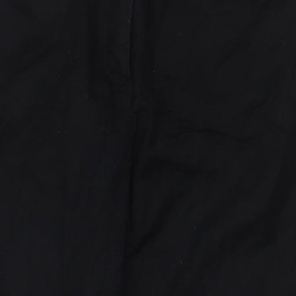 Womens UK Size 6 Preworn Regular Fit Cropped Black Trousers