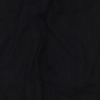 Womens UK Size 6 Preworn Regular Fit Cropped Black Trousers