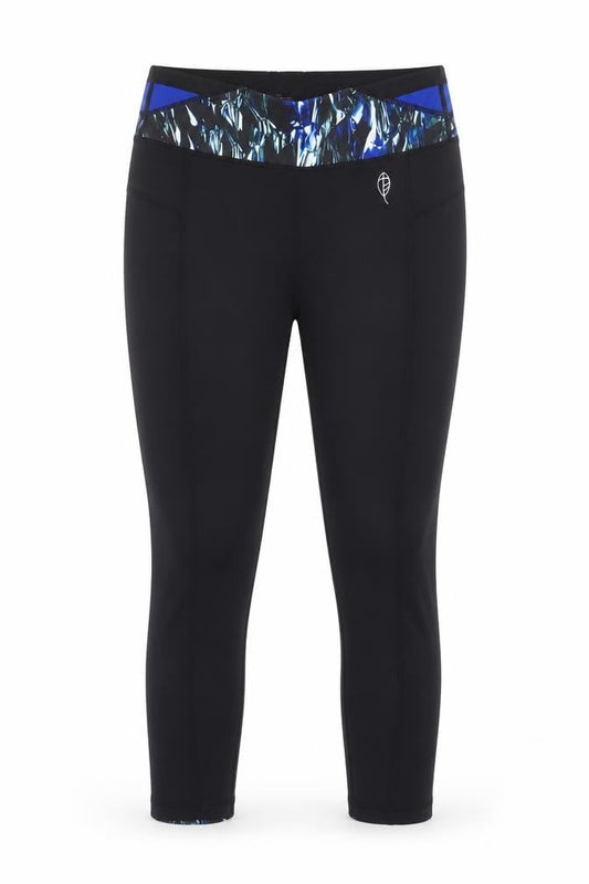 Pent Womens Black Geometric Polyester Compression Leggings Size XS L18 in Regular