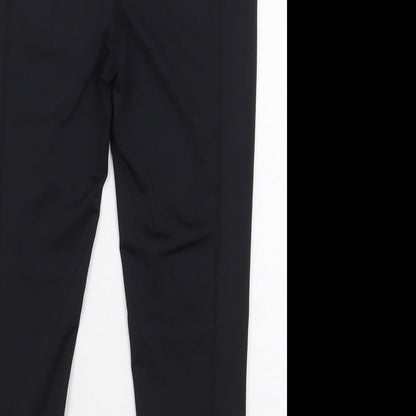 Pent Womens Black Geometric Polyester Compression Leggings Size XS L18 in Regular