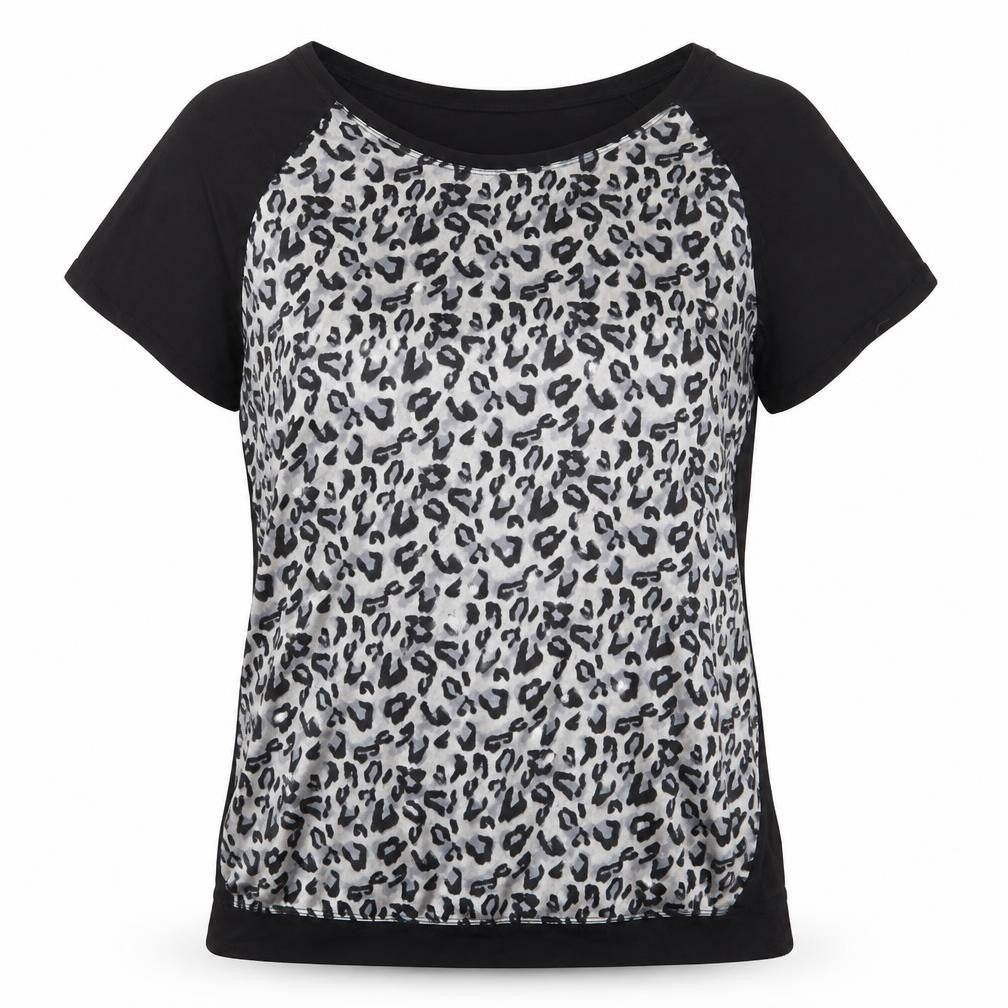 Womens UK Size 16 Papaya Black Basic Blouse