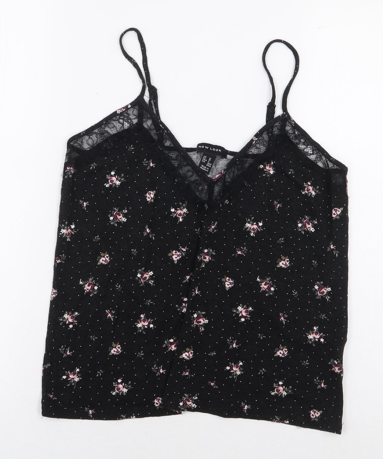Womens UK Size M New Look Black Basic Blouse
