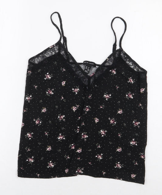 Womens UK Size M New Look Black Basic Blouse