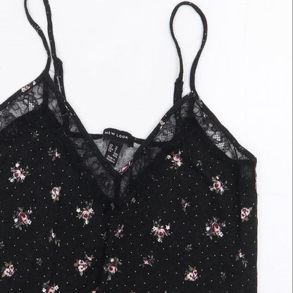 Womens UK Size M New Look Black Basic Blouse