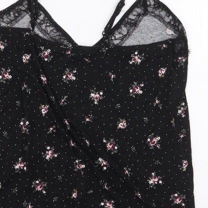Womens UK Size M New Look Black Basic Blouse