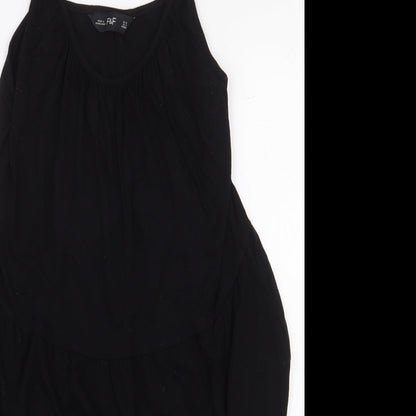F&F Womens Black Viscose Tank Dress Size 10 Scoop Neck Pullover