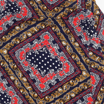 George Womens Multicoloured Geometric Viscose Basic Blouse Size 16 Boat Neck