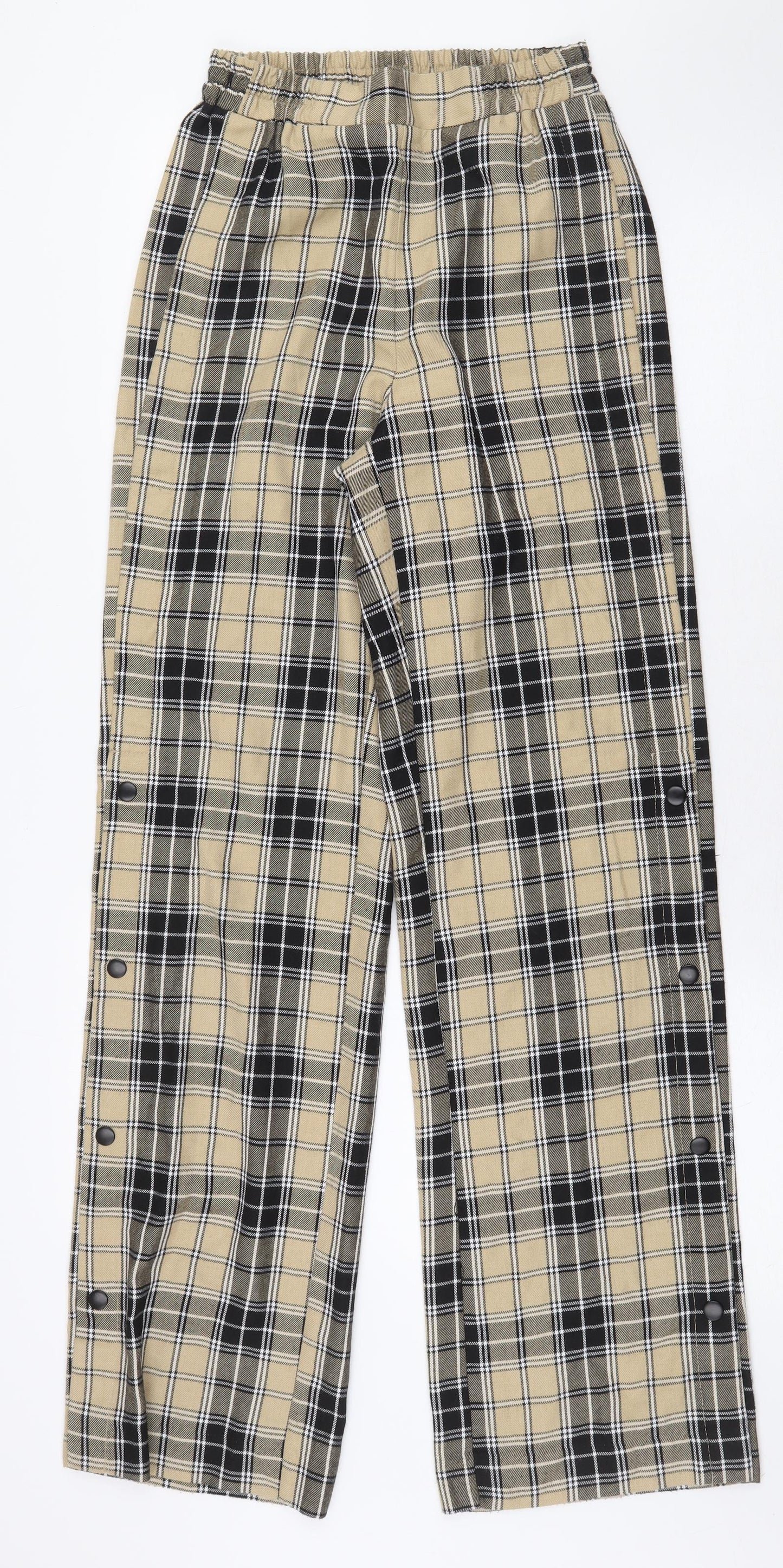 Womens UK Size XS Stradivarius Regular Fit  Yellow Trousers