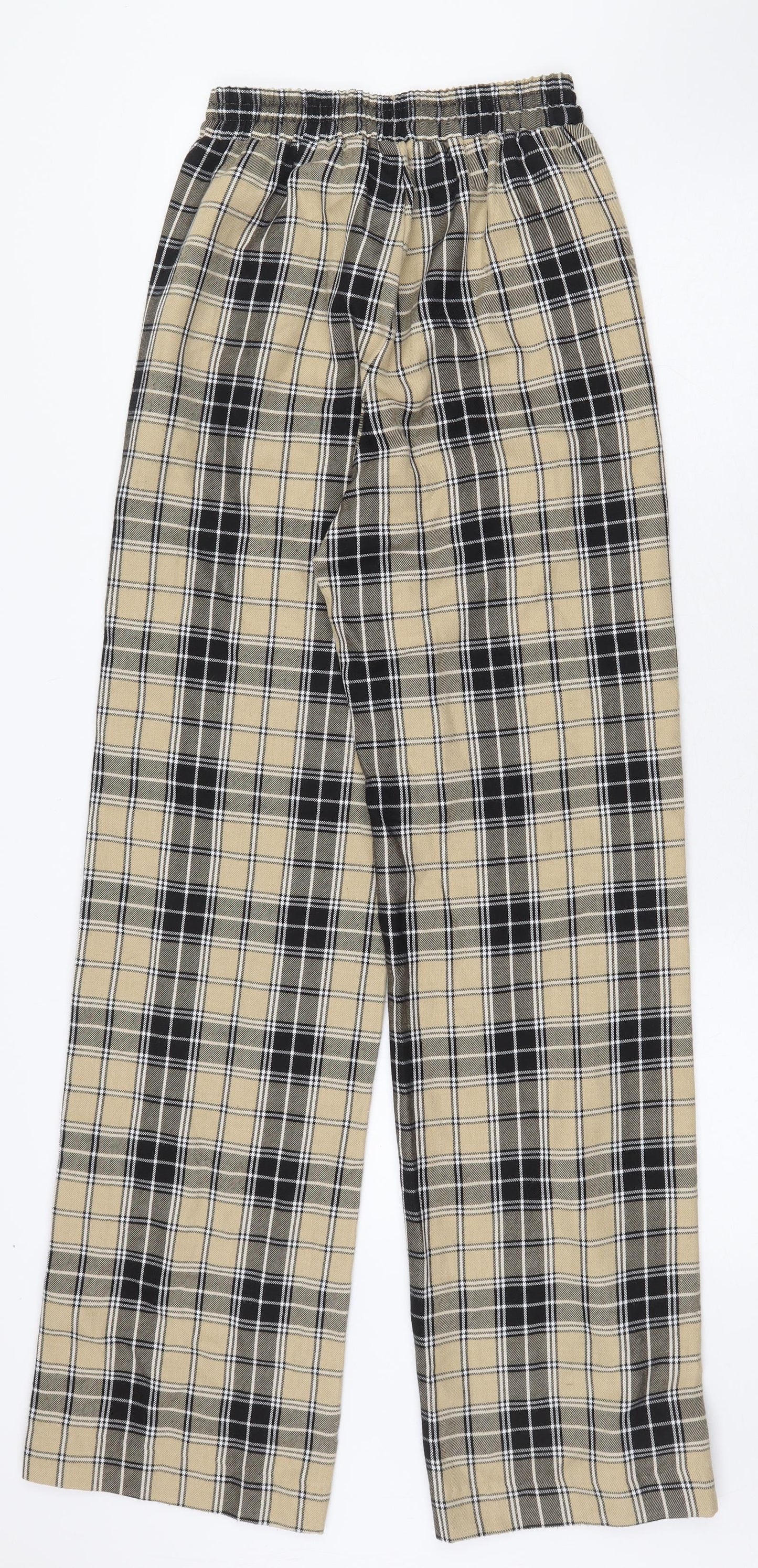 Womens UK Size XS Stradivarius Regular Fit  Yellow Trousers