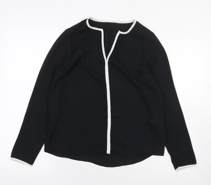 Womens UK Size 8 Atmosphere Black Basic Blouse