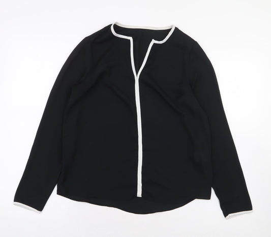 Womens UK Size 8 Atmosphere Black Basic Blouse