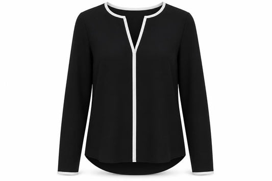Womens UK Size 8 Atmosphere Black Basic Blouse