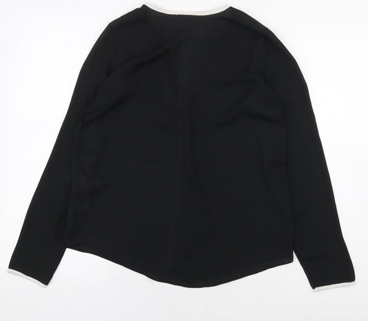Womens UK Size 8 Atmosphere Black Basic Blouse