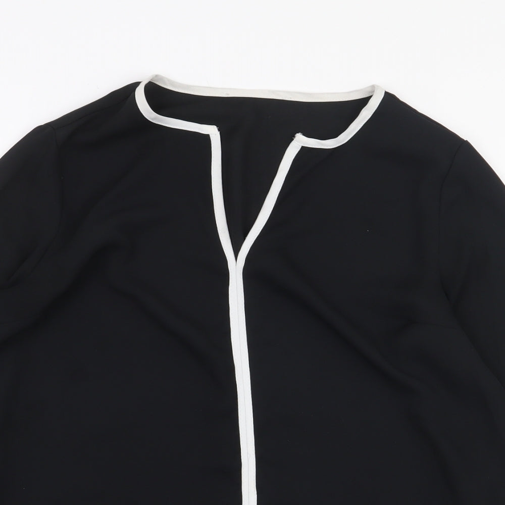 Womens UK Size 8 Atmosphere Black Basic Blouse