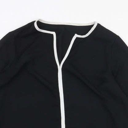 Womens UK Size 8 Atmosphere Black Basic Blouse