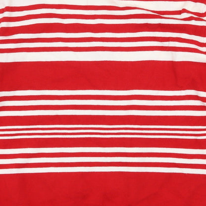 Wallis Womens Red Striped Cotton Cardigan Sweatshirt Size 14 Button