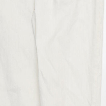 Vera Moda Womens White 100% Cotton Skinny Jeans Size 34 in L29 in Regular Zip