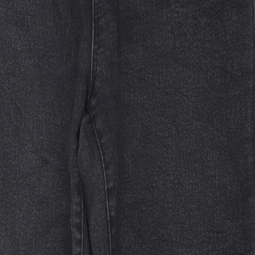 Primark Womens Black 100% Cotton Skinny Jeans Size 12 L24 in Regular Zip