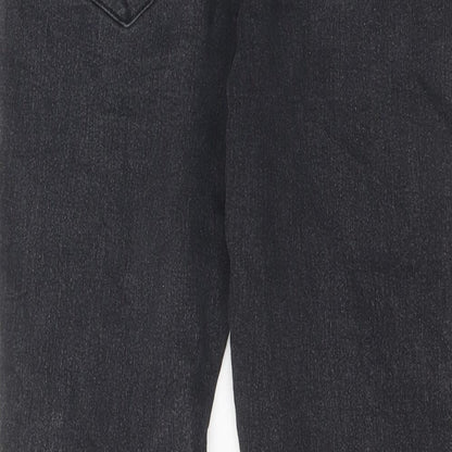 Primark Womens Black 100% Cotton Skinny Jeans Size 12 L24 in Regular Zip