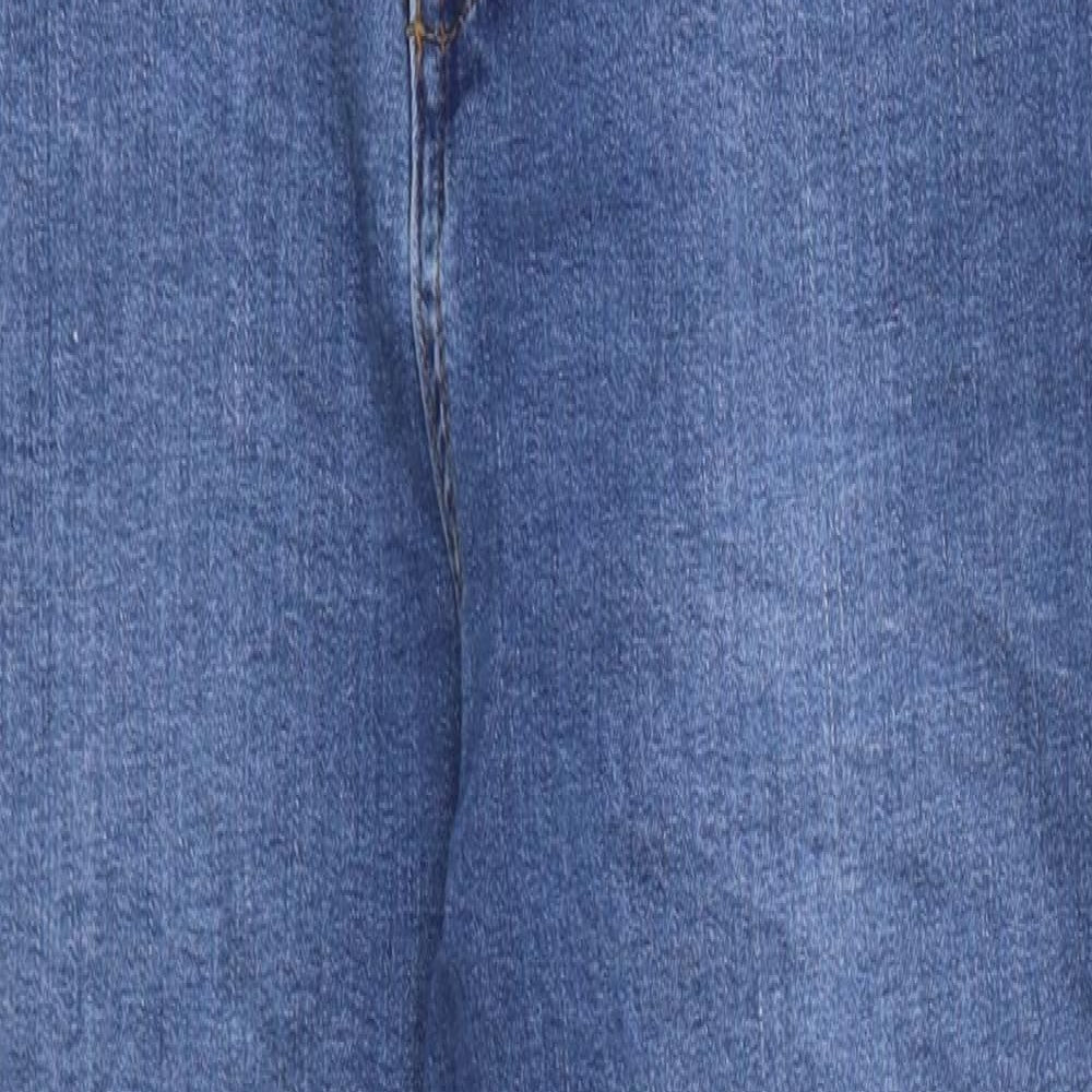 PRETTYLITTLETHING Womens Blue 100% Cotton Skinny Jeans Size 28 in L27 in Regular Zip