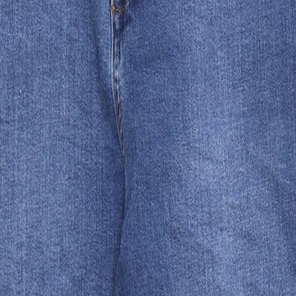 PRETTYLITTLETHING Womens Blue 100% Cotton Skinny Jeans Size 28 in L27 in Regular Zip